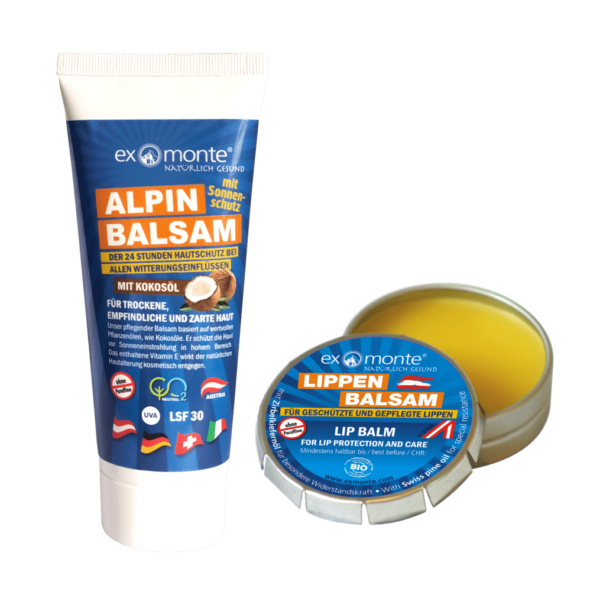 Alpin Balsam mit LSF 30 und Lippenbalsam von Exmonte (Alpin-Set)