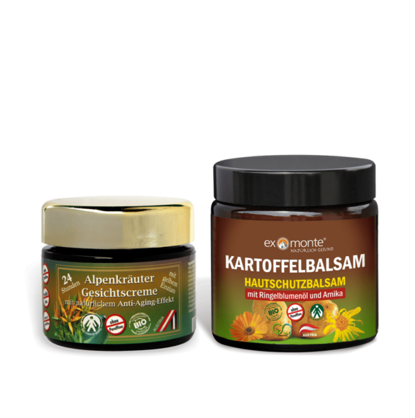 Gesichtscreme und Kartoffelbalsam von Exmonte (Hautpflege-Set)